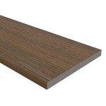 Newtechwood ultrashield decking timber fascia boards shown in warm chestnut colour
