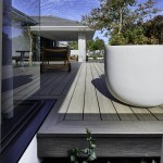 Newtechwood UltraShield composite timber decking shown in a garden setting