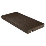 UltraShield composite bullnose decking boards with Walnut colour