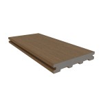 UltraShield solid composite decking in with Teak colouring