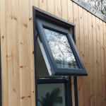 Double glazed window on a Forest Garden Xtend 3.0 small outdoor office shed