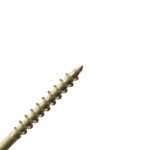 5mm yellow zinc coated woodscrew 40mm long close up