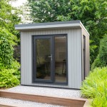 Forest Garden Xtend 2.5 outdoor shed office shown in a garden setting