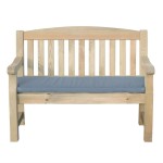 Zest Emily 2 seater garden bench shown with a dark grey coloured seat pad