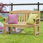 Front view of the Zest Emily wooden garden bench