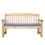 Zest Emily wooden bench with a dark grey coloured seat pad