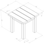 Zest Emily garden table dimensions