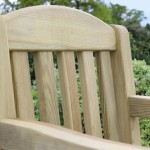 Close up of the Zest Emily wooden garden chair