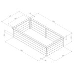 Zest large sleeper raised bed dimensions