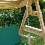 Close up view of the Zest Miami garden swing set