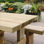 Side view of the Zest Rebecca garden wooden table