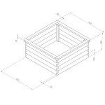Zest square sleeper raised bed dimensions