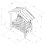 Zest Tenby garden arbour dimensions