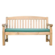 Zest 3 seater Emily bench shown with a bench cushion on it
