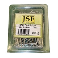 2 and a half inch nails shown in a half kilo tub