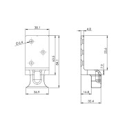 This diagram shows a PDF drawing of the plough guide and shows the exact measurements of it