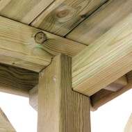 View of one of the joins on a Zest Truro garden shelter