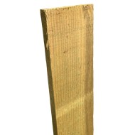 These flat top green pressure treated softwood picket fence pales/slats are sold individually so the fence can be adjusted