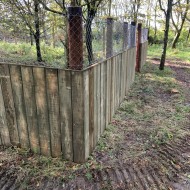 6" x 1½" wooden rails shown on a fence