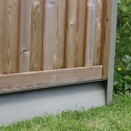 An Olive grey DuraPost Z-Board shown under a wooden panel