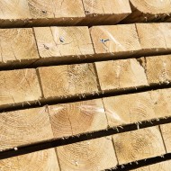 New softwood sleepers green treated