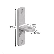 Diagram showing the dimensions of a Birkdale hurdle eye to bolt galvanised