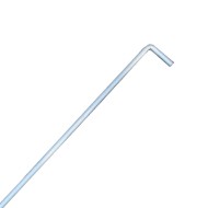 Close up of coupling pin for cattle hurdles