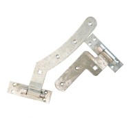 Curved wooden rail hinges attached
