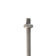 Galvanised hexagonal nut shown here on a bolt