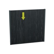 DuraPost Urban composite fence panel shown in a vertical configuration