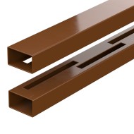 DuraPost Vento rails in Sepia brown for fences up to 900mm high