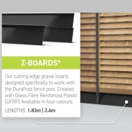 Image showing Anthracite Grey Z-Boards under a wooden fence