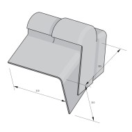 Eternit FarmTec two piece fibre cement hooded finial technical drawing
