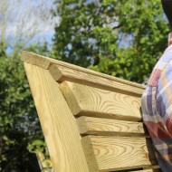 Top view of the Zest Freya 2 seater garden bench