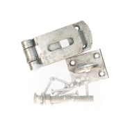 Safety Hasp with robust plate for padlocking, smaller size