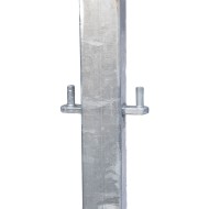 Square dual hang post with two hinges at 180° for hanging two gates
