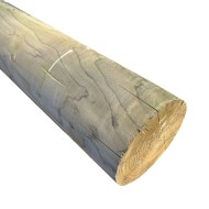 Uniform round wooden post with blunt end shown