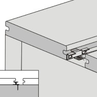 Diagram of UltraShield composite decking boards MG2 mini clip locks fixings