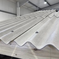 Briarwood Natural Grey Fibre cement sheets shown on a roof