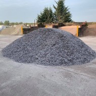 Plum slate chippings pile