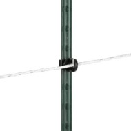 Rutland metal t-post shown with a rope insulator attached