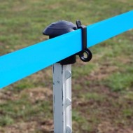Top insulator shown on a Rutland metal t-post