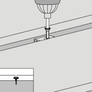 Diagram of a TC1 locking clip for UltraShield Composite deck boards