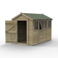 Forest Garden Timberdale large outdoor shed with apex roof and four windows