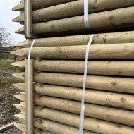 Machine round incised UC4 100mm stobs shown side on in a pack