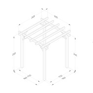 Diagram of Forest wooden corner pergolas