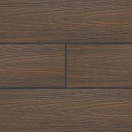 Ultrashield decking planks in Warm Chestnut shown close up