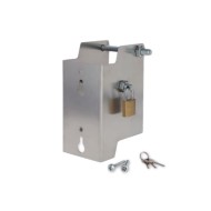 Wooden post mount for securing energiser boxes to post