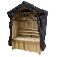 Zest Dorset garden arbour cover opened