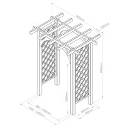 Dimensions of a Zest horizon garden arch